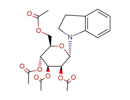Molecular Structure of 23477-48-7 (1-(2,3,4,6-tetra-O-acetyl-α-D-mannopyranosyl)indoline)