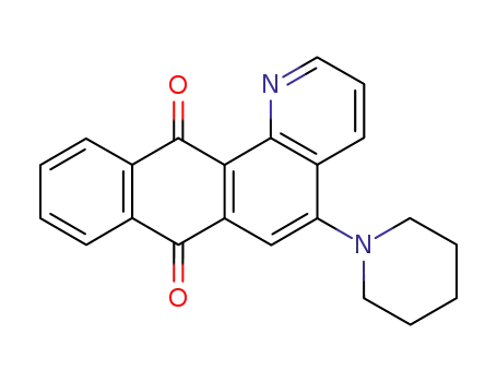 Molecular Structure of 22817-48-7 (5-(piperidin-1-yl)naphtho[2,3-h]quinoline-7,12-dione)