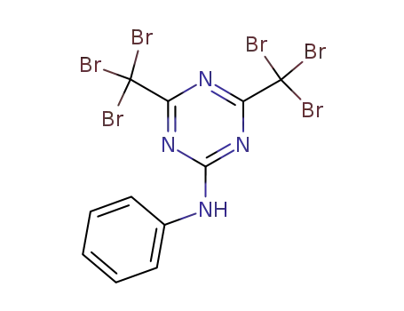 Molecular Structure of 30339-39-0 (N-phenyl-4,6-bis(tribromomethyl)-1,3,5-triazin-2-amine)