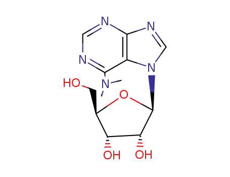 Molecular Structure of 23042-10-6 (N,N-dimethyl-7-pentofuranosyl-7H-purin-6-amine)