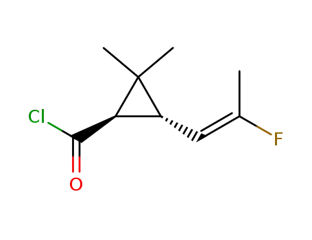 Cyclopropanecarbonyl chloride, 3-[(1E)-2-fluoro-1-propenyl]-2,2-dimethyl-, (1R,3R)- (9CI)