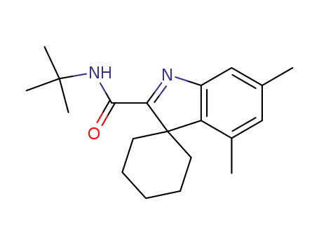 Molecular Structure of 22914-92-7 (N-tert-Butyl-4,6-dimethylspiro[3H-indole-3,1'-cyclohexane]-2-carboxamide)