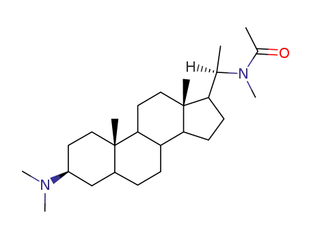 Molecular Structure of 15437-92-0 (N-[(20S)-3α-Dimethylamino-5α-pregnan-20-yl]-N-methylacetamide)
