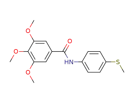 Molecular Structure of 22708-26-5 (N-[4-(Methylthio)phenyl]-3,4,5-trimethoxybenzamide)