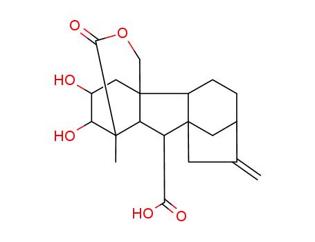 Molecular Structure of 23365-01-7 (1α,4aα-(Carbonyloxymethylene)-2β,3β-dihydroxy-1β-methyl-8-methylenegibbane-10β-carboxylic acid)