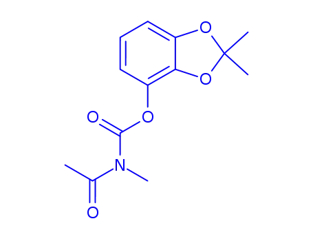 Molecular Structure of 22791-33-9 (2,2-dimethyl-1,3-benzodioxol-4-yl acetyl(methyl)carbamate)