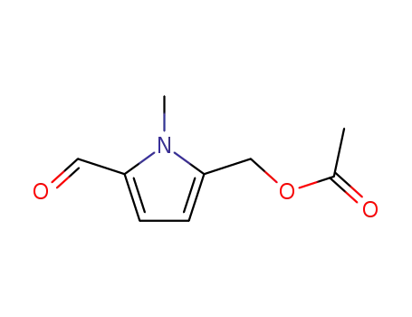 Molecular Structure of 30569-18-7 (5-(Acetoxymethyl)-1-methyl-1H-pyrrole-2-carbaldehyde)