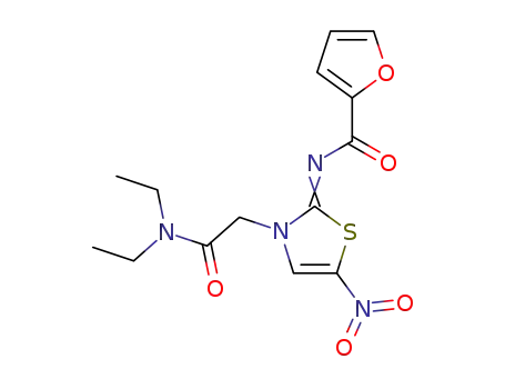 Molecular Structure of 30487-30-0 (N-[(2Z)-3-[2-(diethylamino)-2-oxoethyl]-5-nitro-1,3-thiazol-2(3H)-ylidene]furan-2-carboxamide)