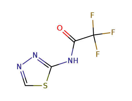 Molecular Structure of 22926-48-3 (2,2,2-trifluoro-N-(1,3,4-thiadiazol-2-yl)acetamide)