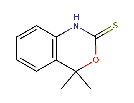 Molecular Structure of 22796-64-1 (1,4-Dihydro-4,4-dimethyl-2H-3,1-benzoxazine-2-thione)