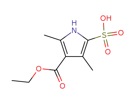 Molecular Structure of 102494-99-5 (4-ethoxycarbonyl-3,5-dimethyl-pyrrole-2-sulfonic acid)