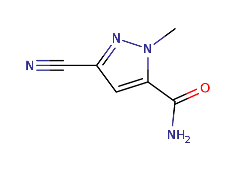 Molecular Structure of 232281-31-1 (1H-Pyrazole-5-carboxamide,3-cyano-1-methyl-(9CI))