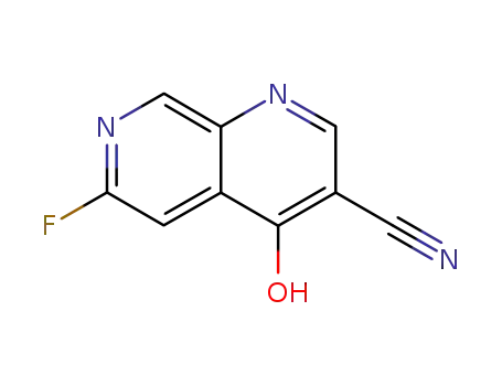 Molecular Structure of 305371-17-9 (6-fluoro-4-hydroxy-1,7-naphthyridine-3-carbonitrile)