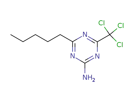 Molecular Structure of 30339-74-3 (4-pentyl-6-(trichloromethyl)-1,3,5-triazin-2-amine)