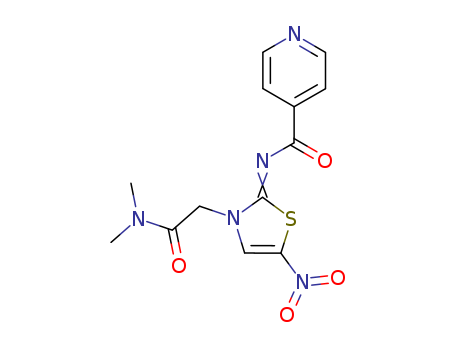 4-Pyridinecarboxamide,N-[3-[2-(dimethylamino)-2-oxoethyl]-5-nitro-2(3H)-thiazolylidene]- cas  30515-58-3