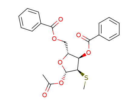 Ribofuranose,2-S-methyl-2-thio-, 1-acetate 3,5-dibenzoate, b-D- (8CI) cas  30538-33-1