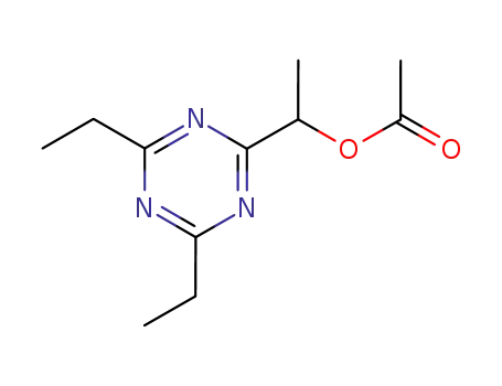 Molecular Structure of 30362-70-0 (1-(4,6-diethyl-1,3,5-triazin-2-yl)ethyl acetate)
