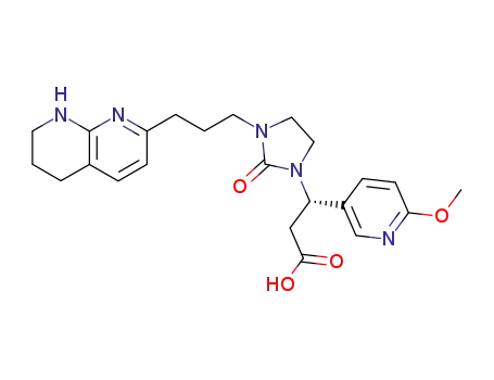 (3S)-3-(6-Methoxy-3-pyridyl)-3-(2-oxo-3-(3-(5,6,7,8-tetrahydro-1,8-naphthyridin-2-yl)propyl)imidazolidin-1-yl)propanoic acid