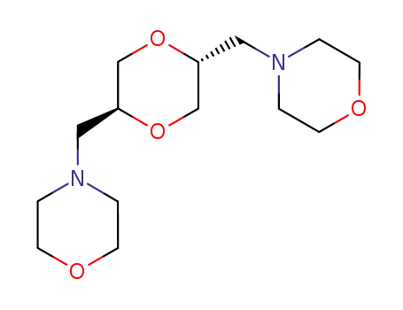 Molecular Structure of 3030-46-4 (2,5-BIS-(MORPHOLINMETHYL)-1,4-DIOXANE)