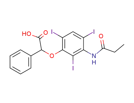2-Phenyl-2-(3-propionamido-2,4,6-triiodophenoxy)acetic acid