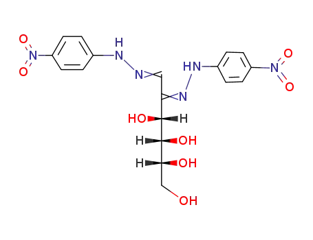 Molecular Structure of 23103-30-2 ((6E)-5,6-bis[2-(4-nitrophenyl)hydrazinylidene]hexane-1,2,3,4-tetrol (non-preferred name))