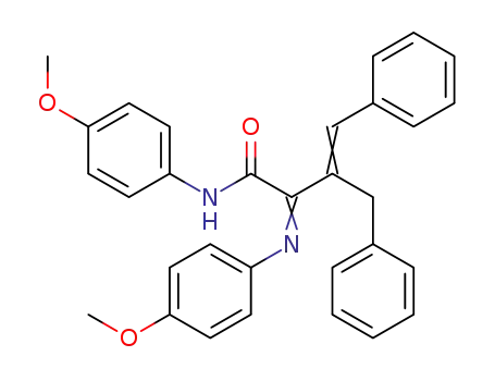 3-ベンジル-2-[(p-メトキシフェニル)イミノ]-4-フェニル-N-(4-メトキシフェニル)-3-ブテンアミド
