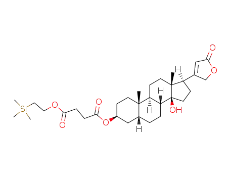 Molecular Structure of 107938-48-7 (14-hydroxy-5β,14β-card-20(22)-enolid-3β-yl 2-(trimethylsilyl)ethyl butanedioate)