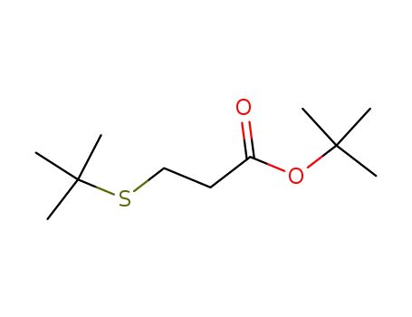Molecular Structure of 22842-50-8 (tert-butyl 3-(tert-butylsulfanyl)propanoate)