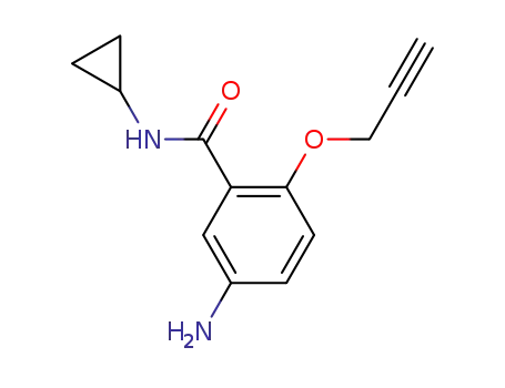 Molecular Structure of 30533-79-0 (5-amino-N-cyclopropyl-2-(prop-2-yn-1-yloxy)benzamide)