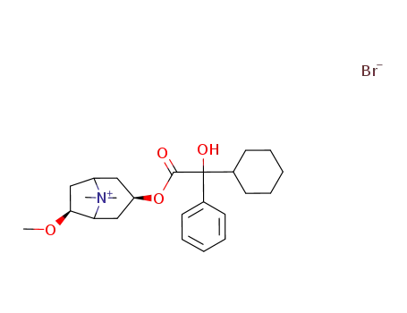 Molecular Structure of 23325-75-9 ((3S)-6-methoxy-8-methyl-8-azabicyclo[3.2.1]oct-3-yl cyclohexyl(hydroxy)phenylacetate)