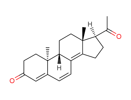 Molecular Structure of 23035-53-2 (9β,10α-Pregna-4,6,8(14)-triene-3,20-dione)