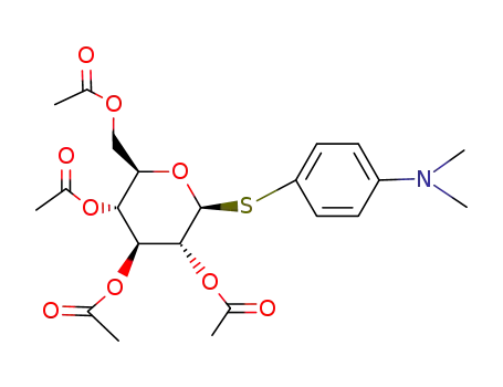 Molecular Structure of 23094-82-8 (4-(dimethylamino)phenyl 2,3,4,6-tetra-O-acetyl-1-thiohexopyranoside)