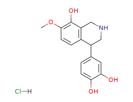 Molecular Structure of 23230-78-6 (4-(8-hydroxy-7-methoxy-1,2,3,4-tetrahydroisoquinolin-4-yl)benzene-1,2-diol)