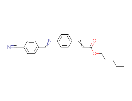 2-Propenoic acid,3-[4-[[(4-cyanophenyl)methylene]amino]phenyl]-, pentyl ester, (E,E)- (9CI) cas  23395-28-0