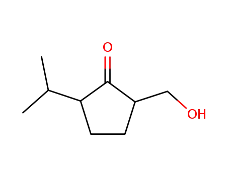 시클로펜타논, 2-(히드록시메틸)-5-(1-메틸에틸)-(9CI)