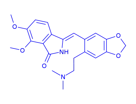 Molecular Structure of 30341-98-1 (3-[[6-[2-(Dimethylamino)ethyl]-1,3-benzodioxol-5-yl]methylene]-2,3-dihydro-6,7-dimethoxy-1H-isoindol-1-one)