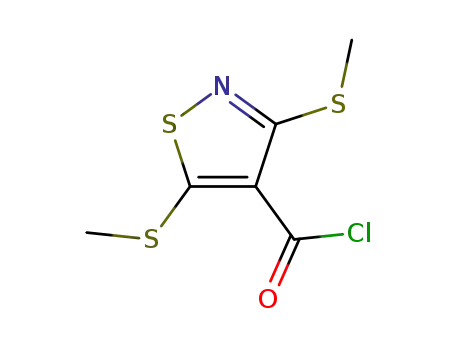 Molecular Structure of 4886-16-2 (3,5-Bis(methylthio)-4-isothiazolecarbonyl chloride)