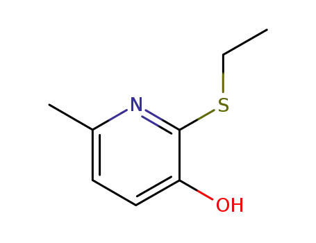 Molecular Structure of 23003-26-1 (2-(Ethylthio)-6-methyl-3-pyridinol)
