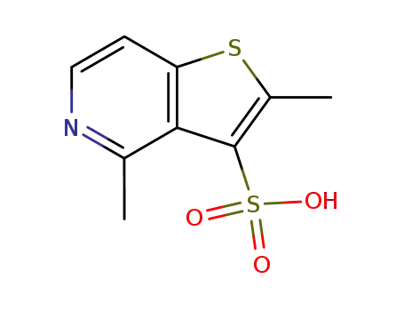 Molecular Structure of 30433-82-0 (2,4-dimethylthieno[3,2-c]pyridine-3-sulfonic acid)