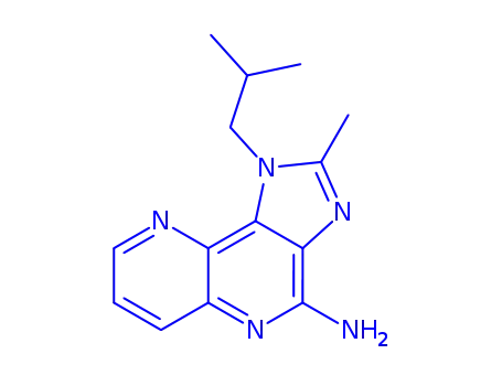 Molecular Structure of 227318-75-4 (2-methyl-1-(2-methylpropyl)-1H-imidazo[4,5-c][1,5]naphthyridin-4-amine)