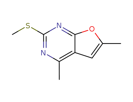 4,6-dimethyl-2-methylsulfanyl-furo[2,3-<i>d</i>]pyrimidine