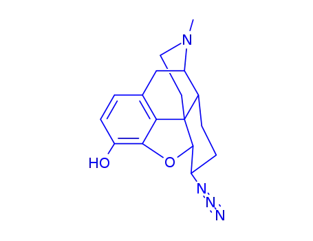 Molecular Structure of 22952-87-0 ((5alpha,6beta)-6-azido-4,5-epoxy-17-methylmorphinan-3-ol)