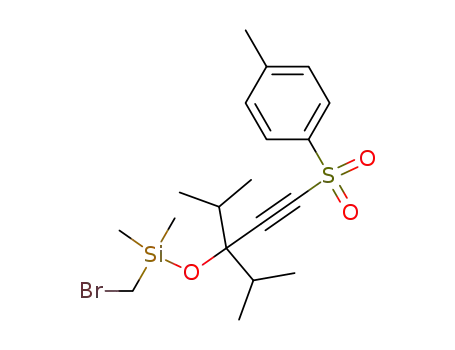 Molecular Structure of 232932-78-4 (bromomethyl-[1,1-diisopropyl-3-(toluene-4-sulfonyl)-prop-2-ynyloxy]-dimethyl-silane)