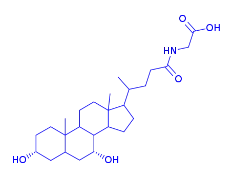 Molecular Structure of 640-79-9 (Glycochenodeoxycholic Acid)
