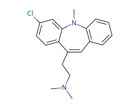 Molecular Structure of 30490-66-5 (2-(7-chloro-5-methyl-5H-dibenzo[b,f]azepin-10-yl)-N,N-dimethylethanamine)