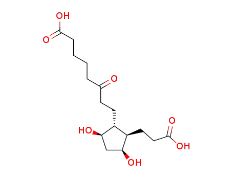 Molecular Structure of 23109-94-6 (9ALPHA,11ALPHA-DIHYDROXY-15-OXO-2,3,4,5-TETRANOR-PROSTAN-1,20-DIOIC ACID)