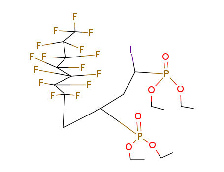 Phosphonic acid,[1-iodo-3-(2,2,3,3,4,4,5,5,6,6,7,7,8,8,8-pentadecafluorooctyl)-1,3-propanediyl]bis-,tetraethyl ester (9CI) cas  23144-30-1