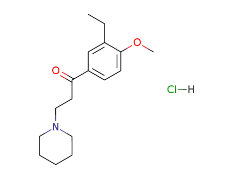 1-(3-ethyl-4-methoxyphenyl)-3-(piperidin-1-yl)propan-1-one hydrochloride (1:1)