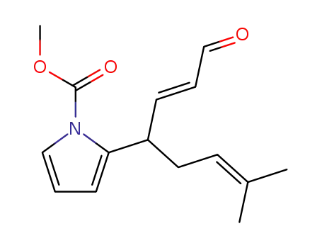 2-[4-Methyl-1-((E)-3-oxo-propenyl)-pent-3-enyl]-pyrrole-1-carboxylic acid methyl ester