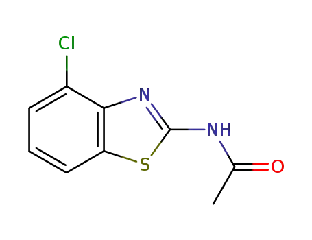 Molecular Structure of 90533-10-1 (<i>N</i>-(4-chloro-benzothiazol-2-yl)-acetamide)